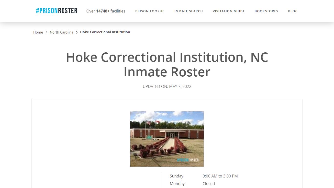 Hoke Correctional Institution, NC Inmate Roster